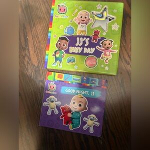 Cocomelon 2 board books and a doll excellent condition